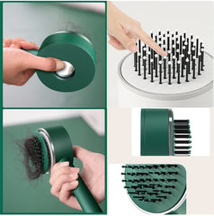 Air Cushion Massage Brush With Long Handel & Self-Cleaning Detaning Comb Hair Accessories