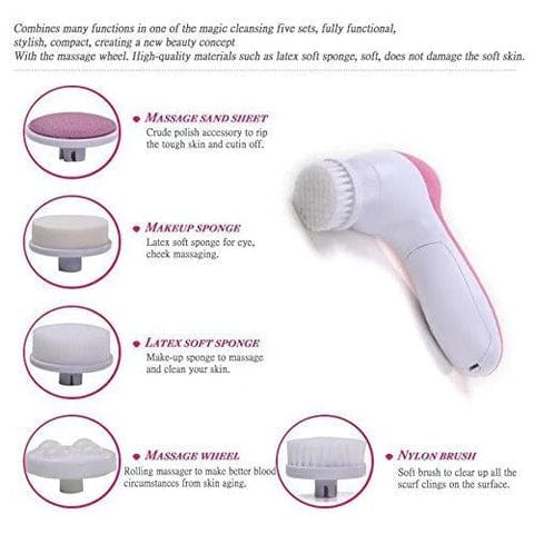 5-In-1 Smoothing Body &  Facial Massager (pink)