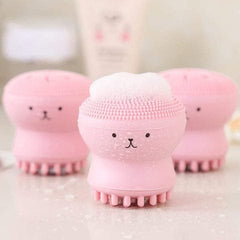 Facial Cleansing Brushes Cute Octopus Shaps sillicone  Face Scrubber Massager Skincear Tool