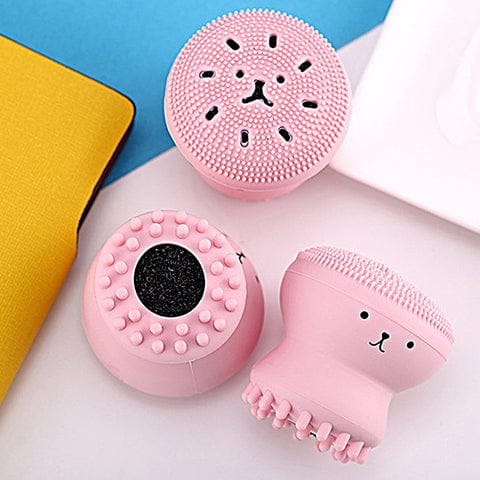 Facial Cleansing Brushes Cute Octopus Shaps sillicone  Face Scrubber Massager Skincear Tool